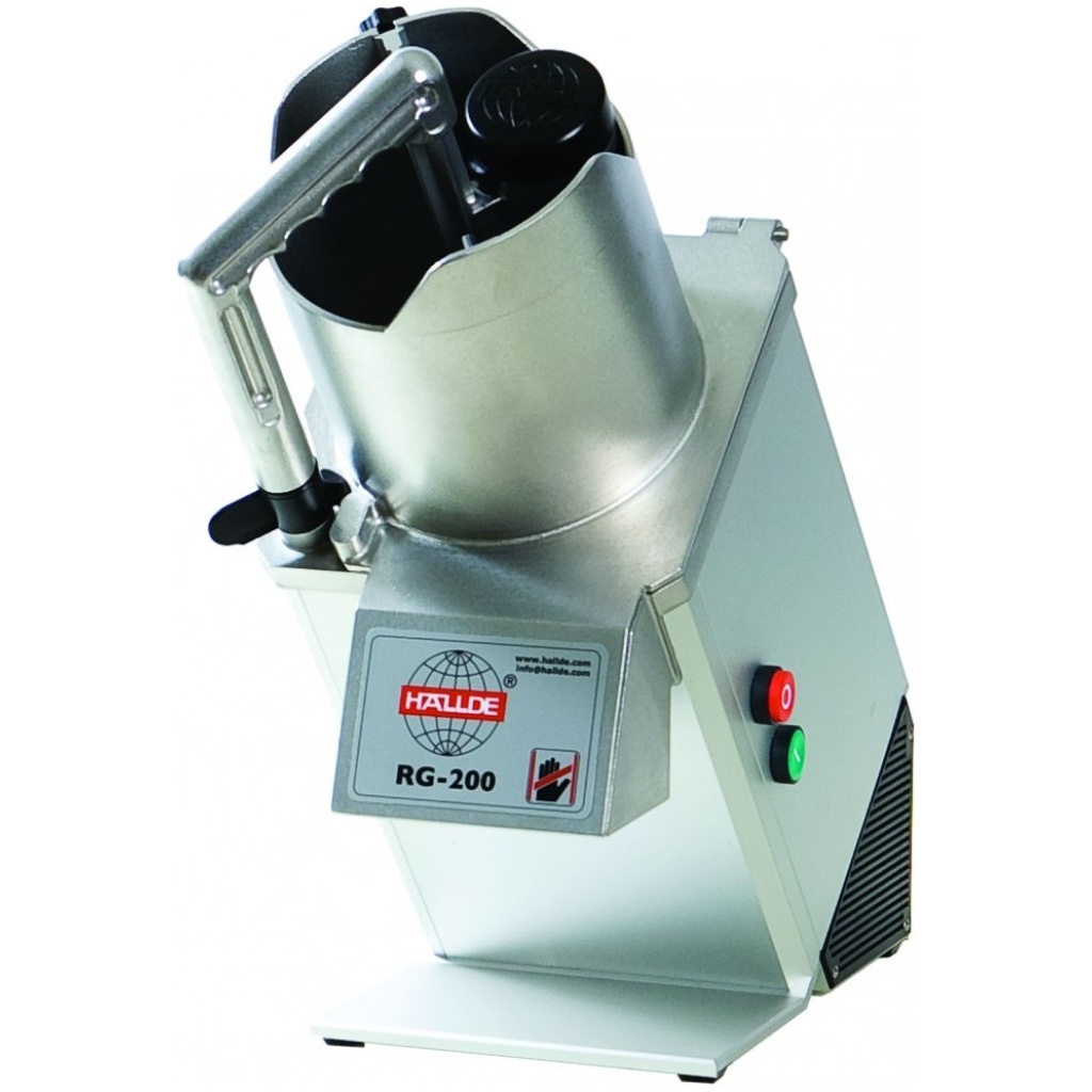 Krouhač zeleniny HALLDE RG-200 / 400V 50Hz, celokovový stroj s kulatým plnícím otvorem až na 700 porcí denně