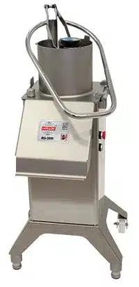 Krouhač zeleniny Hallde RG-300i s manuální přítlačnou pákou 400V 50Hz, až 3000 porcí denně, zpracuje až 40 kg za minutu