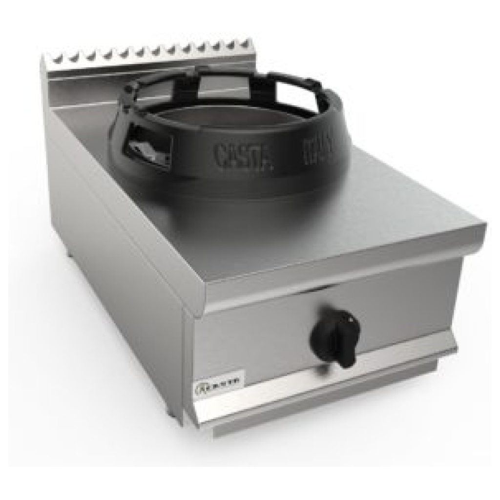 Sporák čínský plynový, 1 hořák WOK - 14,0kW, šířka 400mm, horní modul