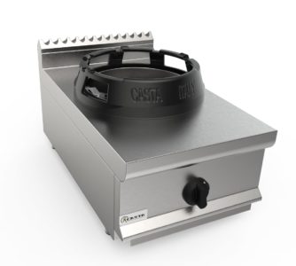 Sporák čínský plynový, 1 hořák WOK - 14,0kW, šířka 400mm, horní modul