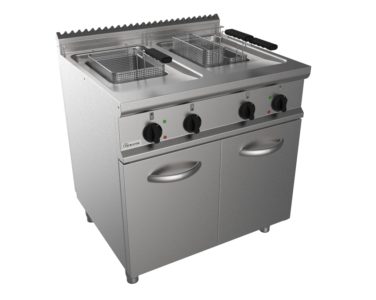 Fritéza elektrická, 13l+13l, 24,0kW, 400V, šířka 800mm, skříňový modul uzavřený