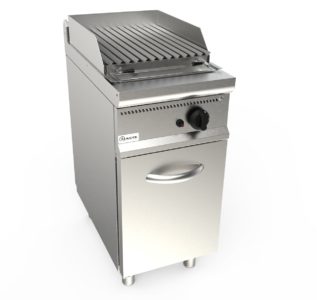 Lávový gril plynový, 8,0kW, na 5kg lávových kamenů, šířka 400mm, skříňový modul uzavřený