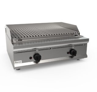 Lávový gril plynový, 24,0kW, na 18kg lávových kamenů, šířka 1200mm, horní modul