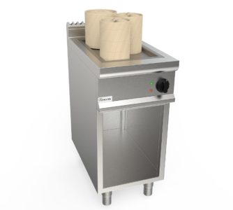 Napařovací zařízení elektrické, 24l, 7,0kW 400V, pro GN 1/1, šířka 400mm, skříňový modul otevřený