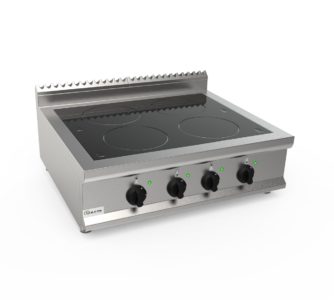 Sporák elektrický indukční, 4 varné zóny – 4×3,5kW 800V, šířka 400mm, horní modul