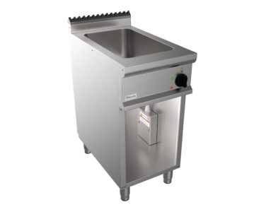 Vodní lázeň elektrická, 1,5kW 230V, pro GN 1/1, šířka 400mm, skříňový modul otevřený