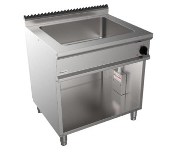 Vodní lázeň elektrická, 3,0kW 230V, pro GN 2/1, šířka 800mm, skříňový modul otevřený