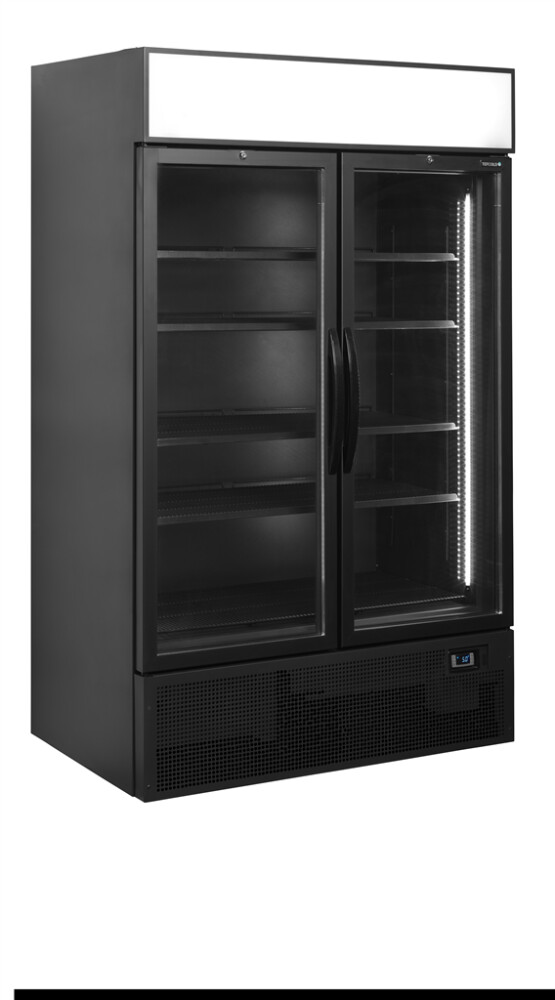 Malá prosklená chladicí skříň TEFCOLD FSC1200H BLACK