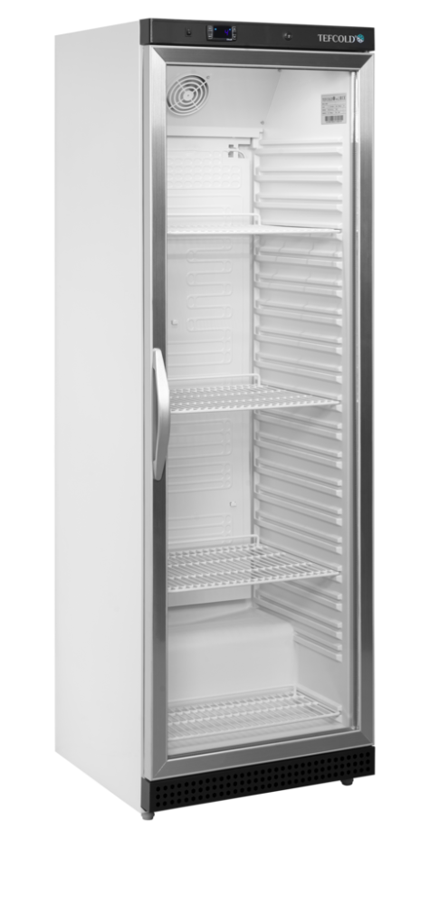 Chladicí skříň prosklené dveře, bílá TEFCOLD UR 400 G