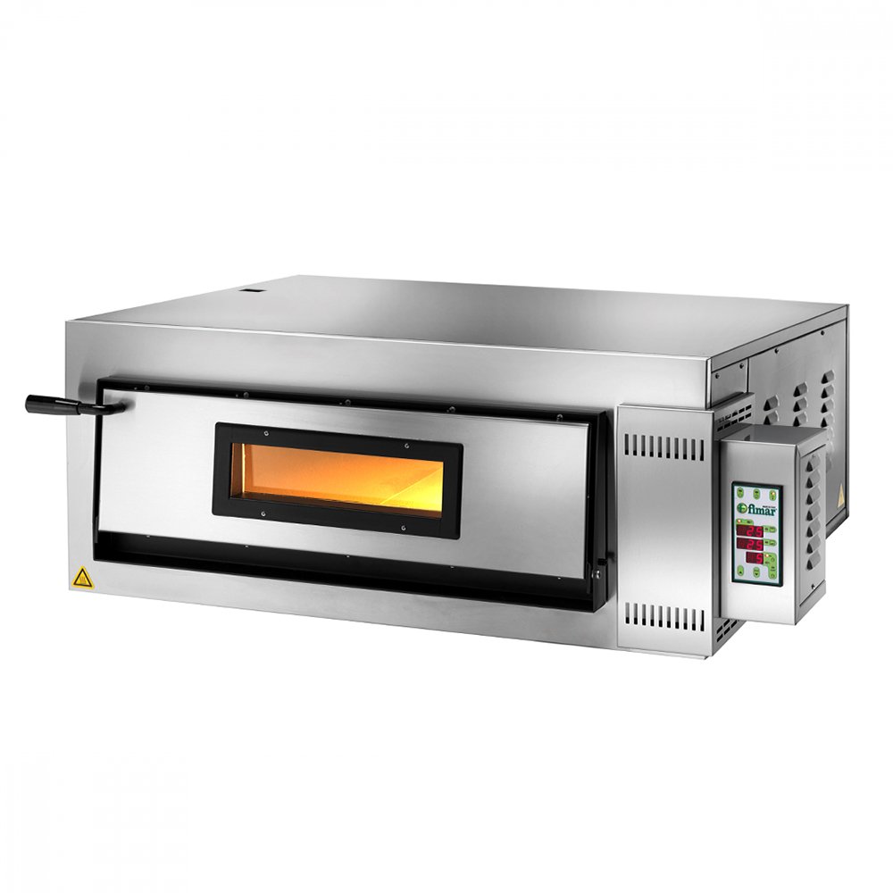 Pec na pizzu elektrická  (230 V), jednokomorová, digitální ovládání, 6 kW