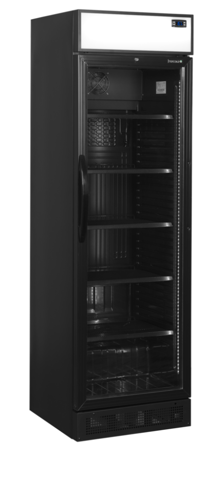Chladicí skříň prosklené dveře TEFCOLD CEV 435 CP BLACK