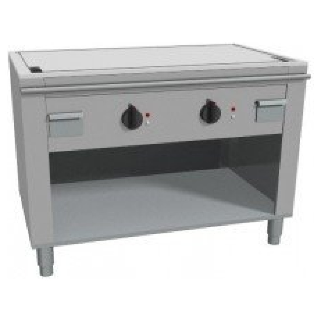 Plynová deska Teppanyak, 2  zóny,  šířka 1200 mm, otevřená podestavba
