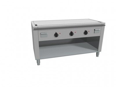 Elektrická deska Teppanyak, 3  zóny,  šířka 1400 mm, otevřená podestavba