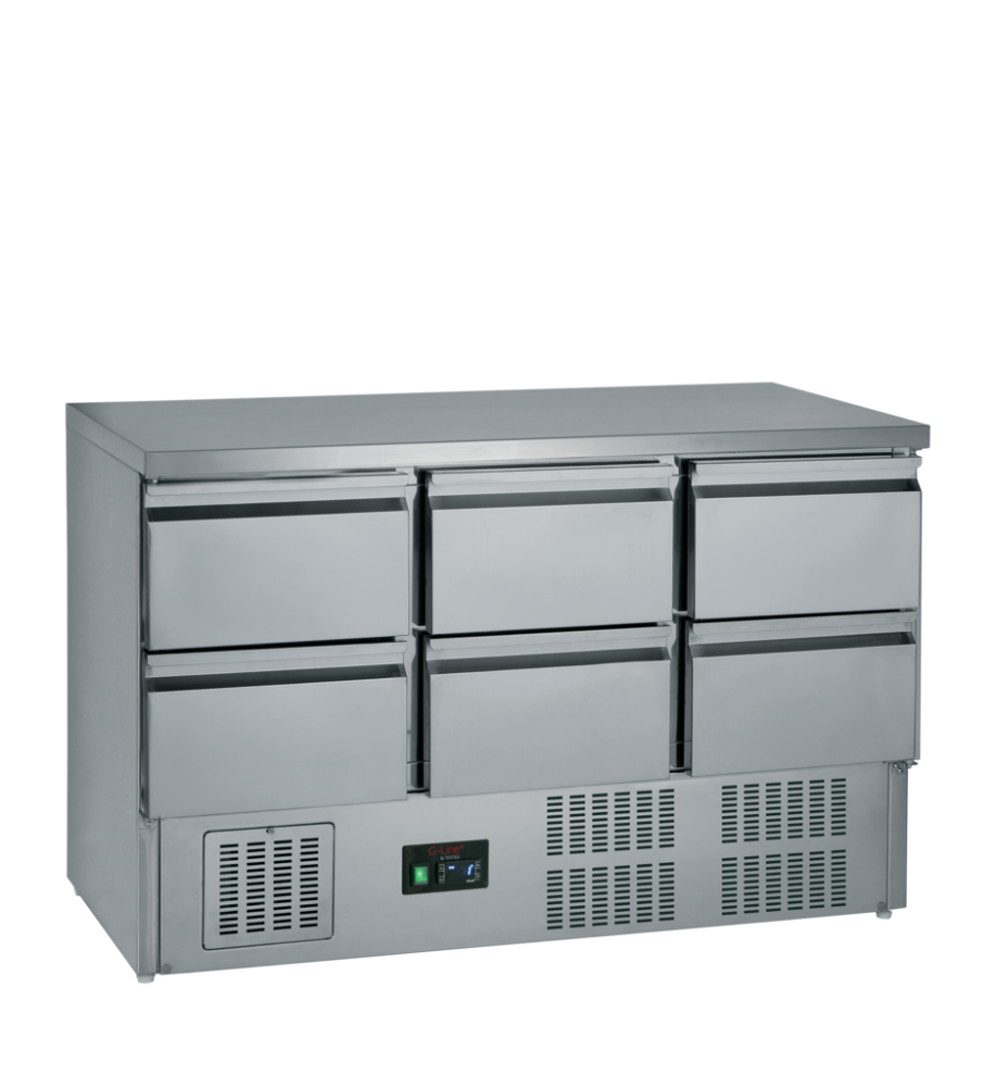Saladeta 6 zásuvek nerez TEFCOLD GS365ST/6 Drawers