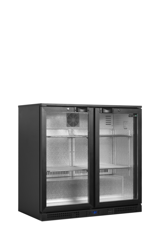 Minibar prosklené křídlové dveře, černá TEFCOLD BA21H