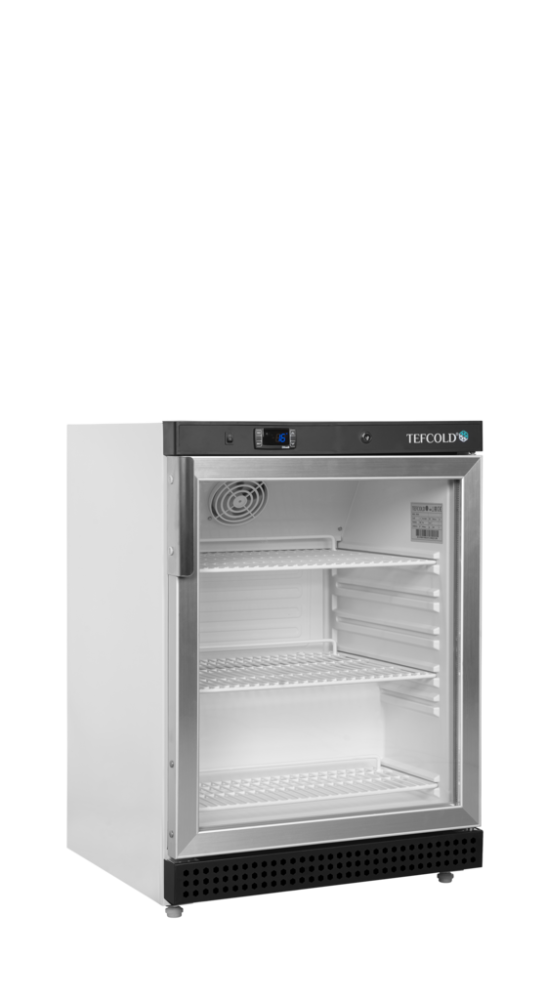 Chladicí skříň prosklené dveře, bílá TEFCOLD UR 200 G