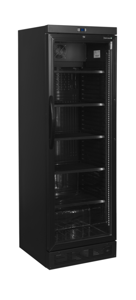 Chladicí skříň prosklené dveře TEFCOLD CEV 435 BLACK