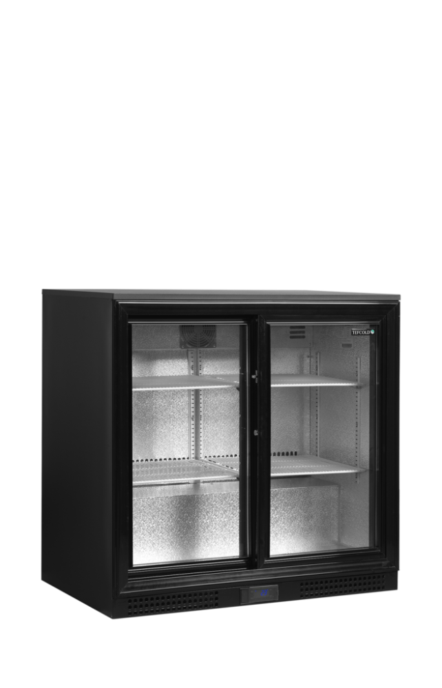 Minibar prosklené posuvné dveře, černá TEFCOLD DB201S