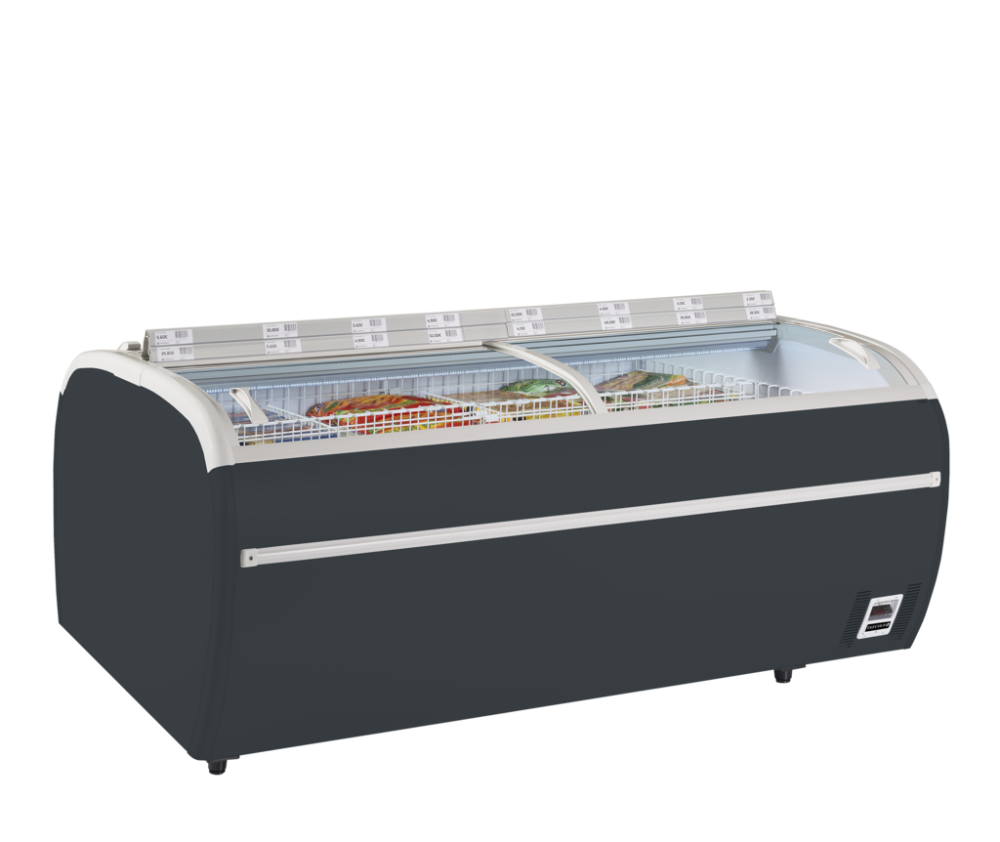 Kombinovaný chladicí/mrazicí ostrov antracit TEFCOLD Twin 220-A-CF