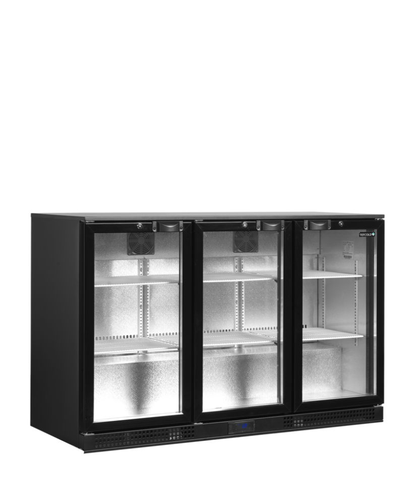 Minibar prosklené křídlové dveře, černá TEFCOLD DB301H-3