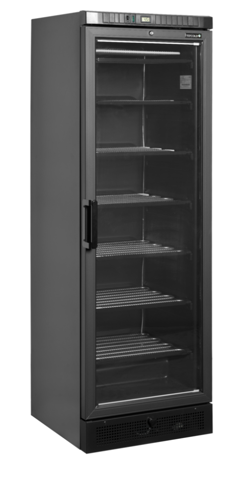 Mrazicí skříň prosklené dveře, černá TEFCOLD UFSC371G Black