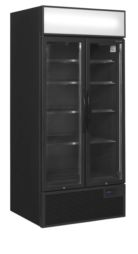 Chladicí skříň prosklené kř. dveře TEFCOLD FSC891H Black