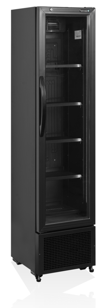 Chladicí skříň prosklené dveře TEFCOLD FS176H Black