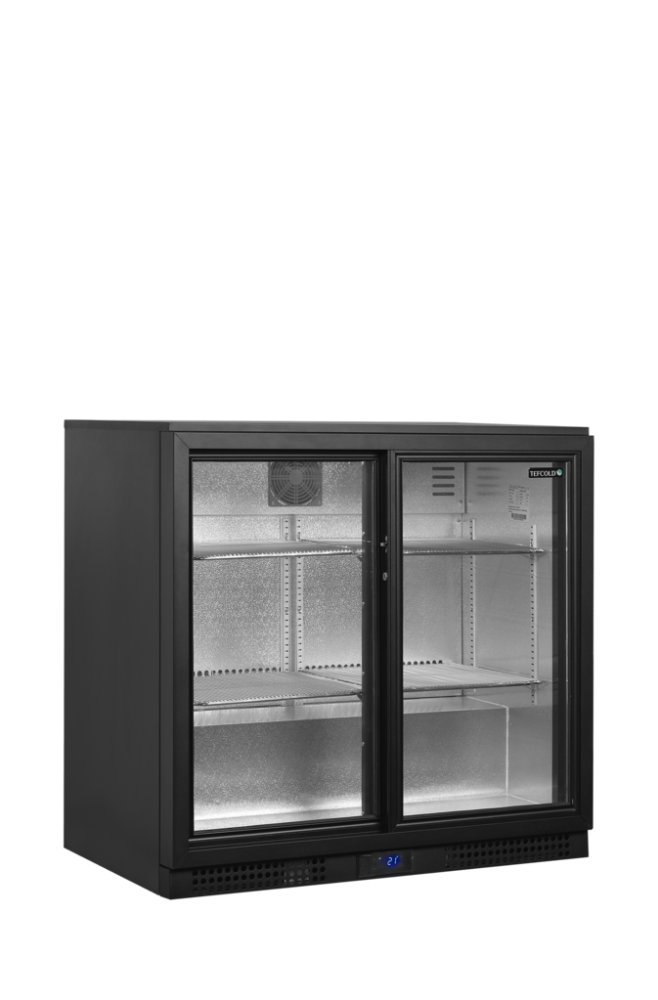 Minibar prosklené posuvné dveře, černá TEFCOLD BA26S