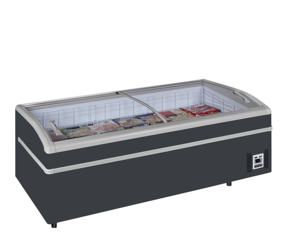 Kombinovaný chladicí/mrazicí ostrov antracit TEFCOLD Shallow 200A-CF