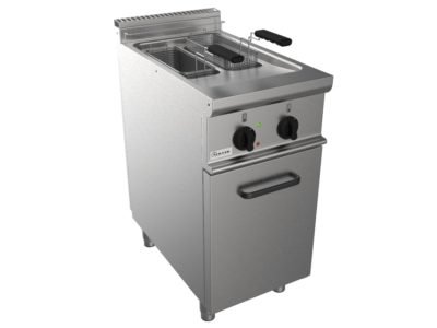 Fritéza elektrická, 8l+8l, 14,0kW 400V, šířka 400mm, skříňový modul uzavřený