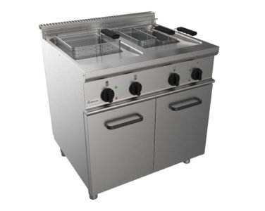 Fritéza elektrická, 17l+17l, 33,0kW 400V, šířka 800mm, skříňový modul uzavřený