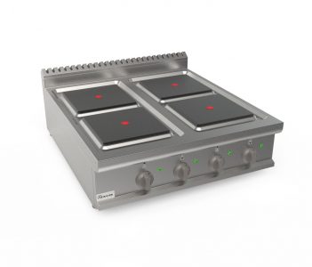 Sporák elektrický,  4 plotýnky - 4x4,0kW 400V, šířka 800mm, horní modul