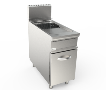 Fritéza plynová, přímý ohřev, 17l, 16,5kW, šířka 400mm, skříňový modul uzavřený