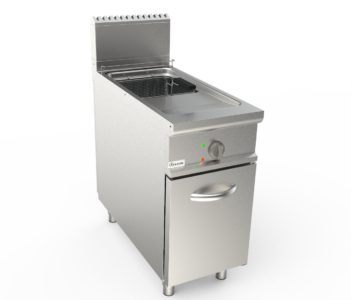 Fritéza plynová, nepřímý ohřev, 17l, 16,0kW, šířka 400mm, skříňový modul uzavřený