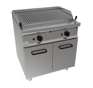 Lávový gril plynový, 16,0kW, na 10kg lávových kamenů, šířka 800mm, skříňový modul uzavřený