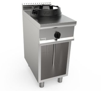 Sporák čínský plynový, 1 hořák WOK - 14,0 kW, šířka 400mm, skříňový modul otevřený