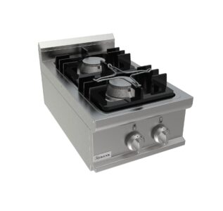 Sporák plynový, 2 hořáky - 1x4,5kW + 1x7,5kW, šířka 400mm, horní modul33990
