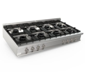 Sporák plynový, 8 hořáků - 3x3,5kW + 3x5,5kW + 2x7,4kW, šířka 1800mm, horní modul