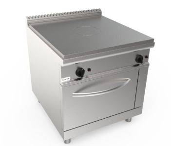 Sporák talový, 4 ohřevné zóny - 9,0W, šířka 800 mm, modul s plynovou troubou 7,9 kW pro GN 2/1