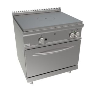 Sporák talový, 4 ohřevné zóny - 9,0kW, šířka 800 mm, modul s elektrickou troubou 5,48 kW pro GN 2/1