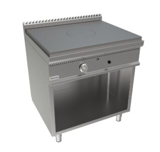 Sporák talový, 4 ohřevné zóny - 9,0kW, šířka 800mm, skříňový modul otevřený