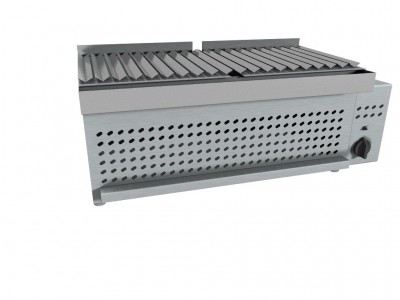Gril plynový YAKITORI, 1 varná plocha - dvě mřížky, 6,0kW, šířka 740mm, horní modul