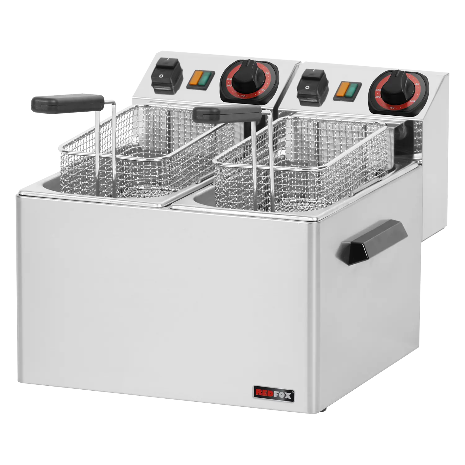 Fritéza elektrická dvojitá 0,42 kW/l, 5+5 l stolní 230 V | REDFOX - FE 44