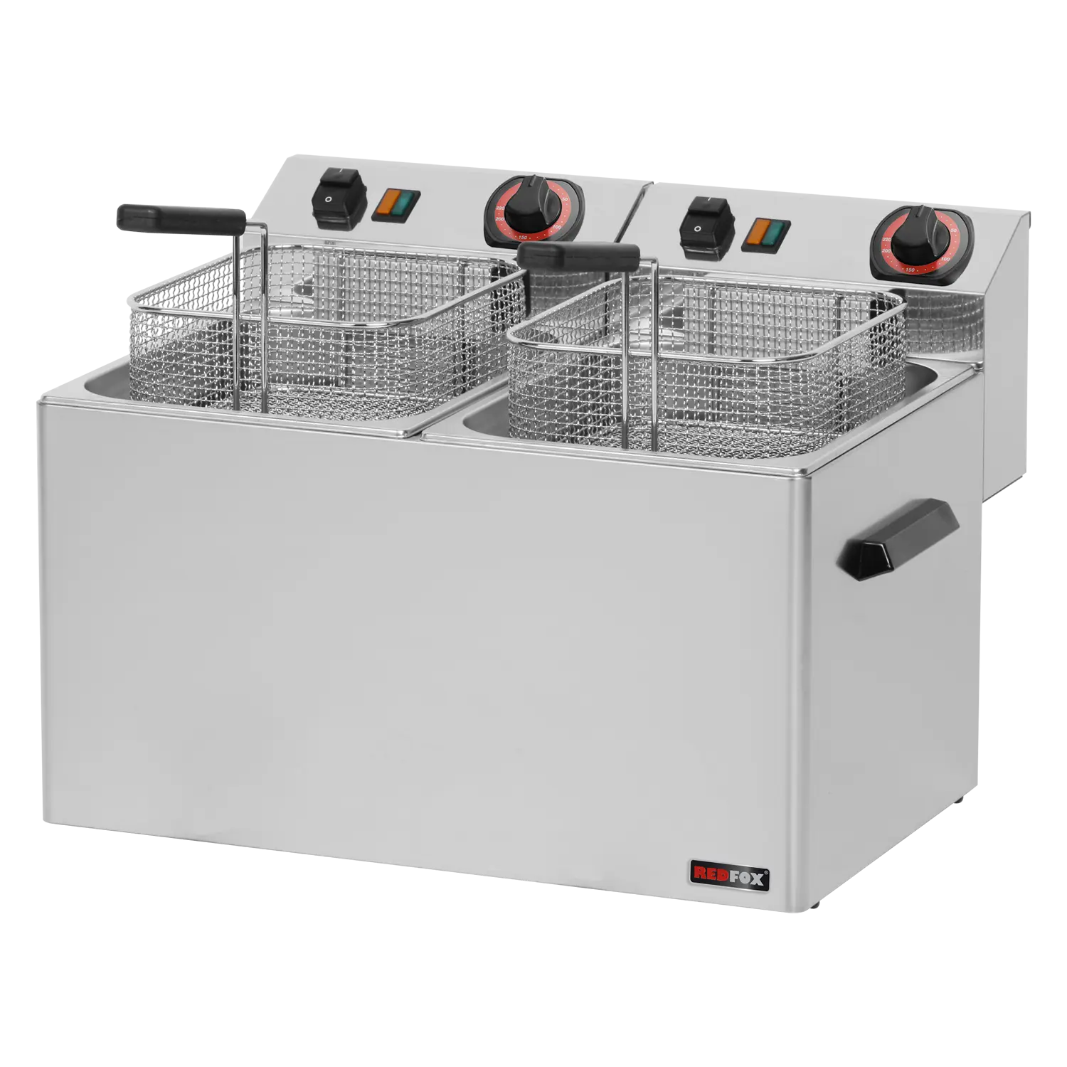 Fritéza elektrická dvojitá 0,38 kW/l, 8+8 l stolní 230 V | REDFOX - FE 77
